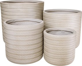 Σετ Κασπώ 4τμχ. Στρογγυλό σε Μπεζ Χρώμα 14656-4SB