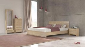Κρεβάτι Νο1 Latte για στρώμα 160χ200 υπέρδιπλο