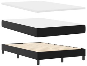 vidaXL Κρεβάτι με ελατήριο και στρώμα Μαύρο 120x200 εκ Δερματίνης