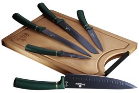 Μαχαίρια Berlinger Haus Σετ 6 τμχ Με Βάση Κοπής Emerald Collection BH-2551A
