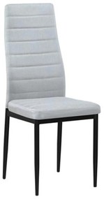 Καρέκλα Jetta ΕΜ966Β,176 L.Grey 40x50x95 cm Σετ 6τμχ Metal, Fabric