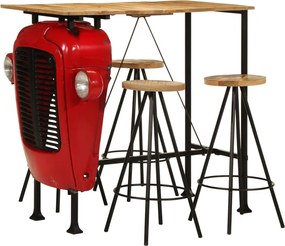 vidaXL Σετ Μπαρ 5 Τεμαχίων από Μασίφ Ξύλο Μάνγκο