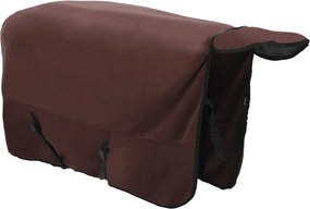 vidaXL Σαμάρι Ίππου Πλήρης Σκούρος Καφέ 155 cm Πολυεστέρας