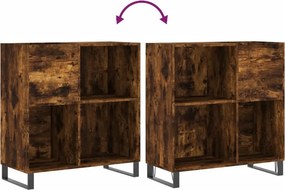 vidaXL Δισκοθήκη Καπνιστή Δρυς 84,5 x 38 x 89 εκ. από Επεξεργ. Ξύλο