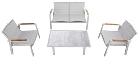 Σαλόνι Κήπου Nofi 2.0-2 01-00-2391 (Σετ 4Τμχ) Beige-Grey Four Seater