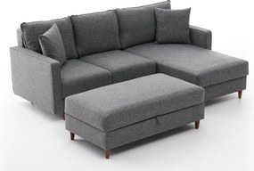 Corner Sofa Eva Right - Grey Grey