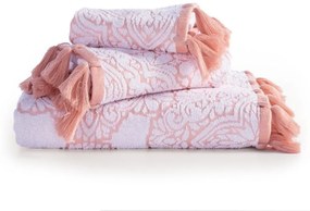 Πετσέτα Lorelay White-Pink Nef-Nef Σώματος 70x140cm 100% Βαμβάκι