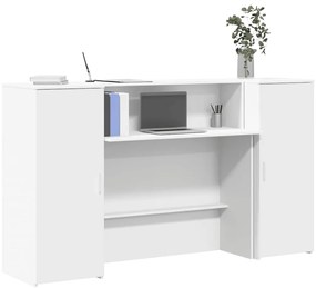vidaXL Γραφείο Υποδοχής Λευκό 180x50x103,5 εκ. από Τεχνητό Ξύλο