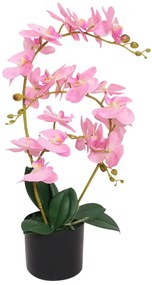vidaXL Ορχιδέα Τεχνητή Ροζ 65 εκ. με Γλάστρα
