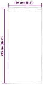 Κουρτίνες Voile με βρόχους 2 τεμάχια Μπλε Ρουά 140x245 εκ. - Μπλε
