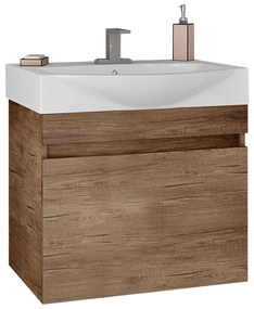 Bathroom Βench with sink Senso 65 Pl Wood Dark