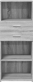 vidaXL Ντουλάπι Γκρι Sonoma 50x42,5x124 εκ. από Επεξεργασμένο Ξύλο