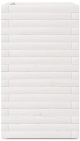 vidaXL Ζαρντινιέρα Κήπου Λευκή 70x40x72,5 εκ. από Μασίφ Ξύλο Πεύκου