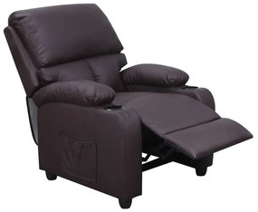 Πολυθρόνα Massage Sunday Καφέ Pu 72Χ89Χ106εκ.