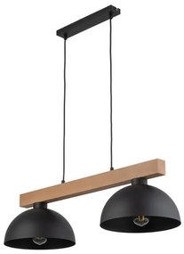 Κρεμαστό Φωτιστικό Οροφής 2xE27 15W IP20 Oslo TK Lighting-4711-Μαύρο 4711