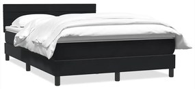 vidaXL Κρεβάτι Boxspring με Στρώμα Μαύρο 160x210 εκ. Βελούδινο