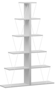 Βιβλιοθήκη mini Tars λευκό 130x22x146εκ Υλικό: E1 MELAMINE PB BOARD M16. METAL 225-000042