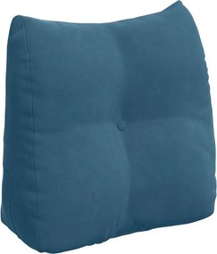 vidaXL Μαξιλάρι Πλάτης Μπλε 45 x 24 x 50 εκ Βελούδο