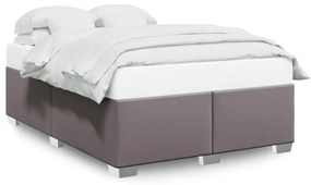 vidaXL Πλαίσιο Κρεβατιού Γκρι 140x190 εκ. από Συνθετικό Δέρμα