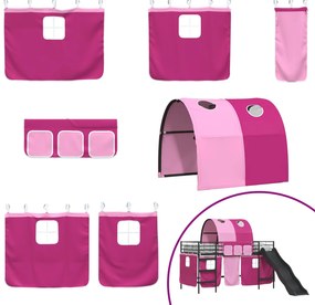 vidaXL Μαύρο και Ροζ 90 x 200 cm