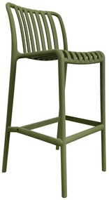 Σκαμπό Bar ArteLibre TAHITI Πράσινο PP 47x38x102cm