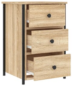 vidaXL Κομοδίνα 2 τεμ. Sonoma Δρυς 40 x 36 x 60 εκ. Επεξεργασμένο Ξύλο
