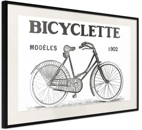 Αφίσα - Bicyclette - 45x30 - Μαύρο - Με πασπαρτού