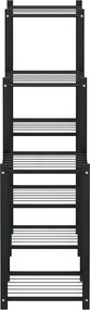 vidaXL Βάση Λουλουδιών Μαύρη 83 x 25 x 80 εκ. Σιδερένια
