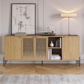Μπουφές Naive Megapap χρώμα sapphire oak 204x40x80εκ.-GP037-0239,1