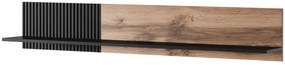 RANDOM P-1 hanging shelf, color: wotan oak/black DIOMMI V-PL-RANDOM-P-1 DIOMMI-60-22653