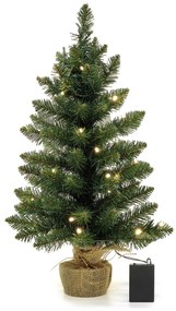 Χριστουγεννιάτικο Δεντράκι Με 72 Κλαδιά PVC Και 35 LED 60cm