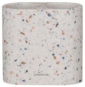 Ποτήρι Οδοντόβουρτσας Διπλό Blend 12x6,2x10,8cm Terrazo Sealskin Ceramic