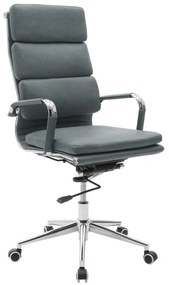 Manager office chair Tokyo with pu grey antique colour 65x79x123 εκ.