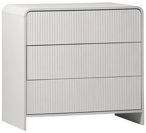 Συρταριέρα Zeplen pakoworld MDF σε λευκή απόχρωση 80x40x75εκ