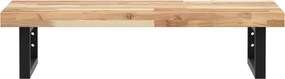 vidaXL Ράφι Νιπτήρα Τοίχου από Ατσάλι / Μασίφ Ξύλο Ακακίας