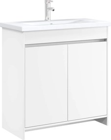 vidaXL Ντουλάπι Κάτω από τον Νιπτήρα Λευκό 78,5 x 37,5 x 81 εκ