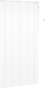 vidaXL Βενετσιάνικη Σκίαση Λευκό 135 x 250 εκ. 35 mm