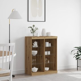 vidaXL Μπουφές με LED Φώτα Artisan Oak 41x37x100 εκ.