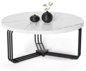 ANTICA coffee table top - white marble, frame - black (2box = 1pc) DIOMMI V-CH-ANTICA-LAW-BIAŁY DIOMMI-60-20338