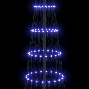 vidaXL LED Χριστουγεννιάτικο Δέντρο Μπλε 302,5 εκ. Μέταλλο