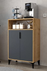 Ντουλάπι Sapphire Δρυς / Ανθρακί AFEPRI 72x36.5x12