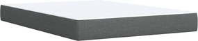 vidaXL Κρεβάτι Boxspring με Στρώμα Σκούρο Γκρι 140x200 εκ Υφασμάτινο
