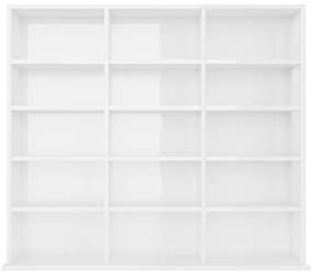 vidaXL Έπιπλο για CD Γυαλιστερό Λευκό 100 x 23 x 89,5 εκ. Επεξ. Ξύλο