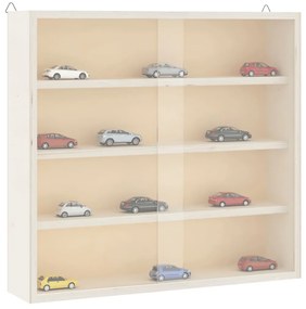 vidaXL Ξύλινη συλλεκτική βιτρίνα με πόρτες 40x8,5x37 εκ.