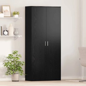 vidaXL Ψηλή Ντουλάπα 80 x 35 x 180 εκ Επεξεργασμένο Ξύλο Μαύρη δρυς