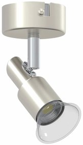 vidaXL Σποτ οροφής Βουρτσισμένο Νίκελ 8 x 8 x 10.5 εκ Ατσάλι