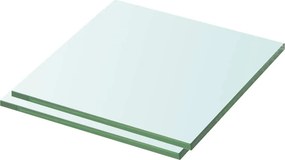vidaXL Ράφια Πάνελ 2 τεμ. Διάφανα 30 x 30 εκ. Γυάλινα