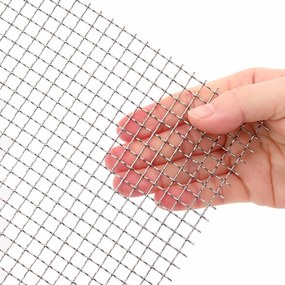 vidaXL Πλέγμα Οθόνης 3 mesh 100 x 200 cm Ανοξείδωτο Ατσάλι 201 Ασημί