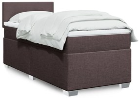 ΚΡΕΒΑΤΙ BOXSPRING ΜΕ ΣΤΡΩΜΑ ΣΚΟΥΡΟ ΚΑΦΕ 80X200 ΕΚ. ΥΦΑΣΜΑΤΙΝΟ 3285711