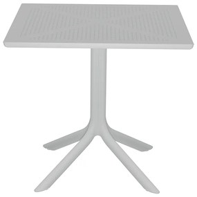 Τραπεζαρία κήπου Groovy-Confident pakoworld σετ 3τεμ PP λευκό 80x80x74,5εκ. - 253-000110 - 253-000110